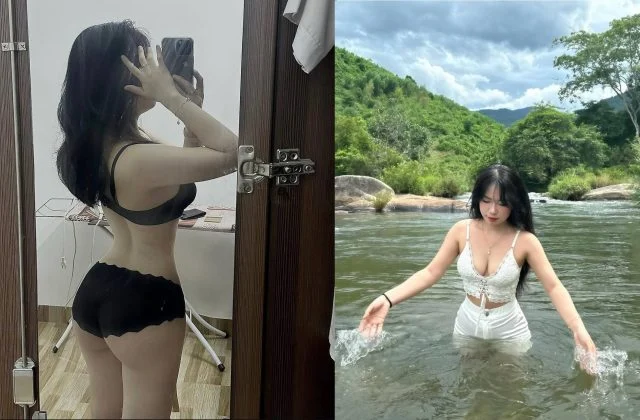 Em gái xinh da trắng mông cong Xnhau
